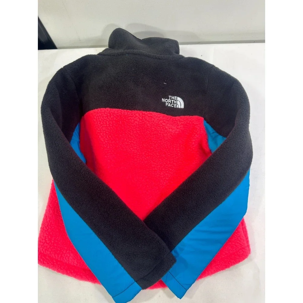 The North Face Girl's XL Snap Fleece Mashup Jacket Pink/Green NWT $99 New - Picture 6 of 9